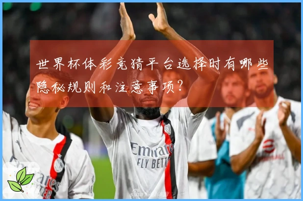 世界杯体彩竞猜平台选择时有哪些隐秘规则和注意事项？